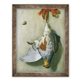 Tablou inramat - Hendrik de Fromantiou - Trompe loeil cu Partridge - - Roveli