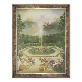 Tablou inramat - Jean Cotelle the Younger - Groves de la Versailles. Vedere la Fantana din Enceladus cu sarbatoarea Lycaon - - Roveli