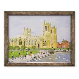 Tablou inramat - Judy Joel - Catedrala din Bristol si Colegiul Verde - - Roveli