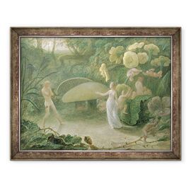 Tablou inramat - Francis Danby - Oberon si Titania, Visul unei nopti de vara, Actul II, Scena I, de William Shakespeare 1566-1616 - - Roveli