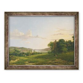 Tablou inramat - Patrick Nasmyth - O vedere de Cessford si satul Caverton, Roxboroughshire in departare - - Roveli