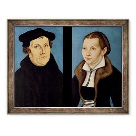 Tablou inramat - Lucas Cranach the Elder - Portret dublu De Martin Luther si Katherin von Bora - - Roveli