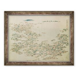 Tablou inramat - Scoala japoneza - Vedere aeriana a Insulelor Japoniei - - Roveli