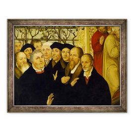 Tablou inramat - Lucas Cranach The Younger - Epitaful primarului din Meienburg arata grupul reformatorilor cu Martin Luther - - Roveli