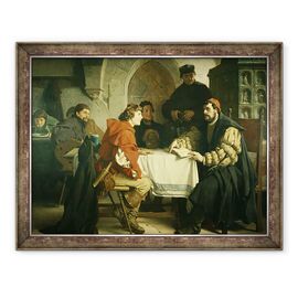 Tablou inramat - Paul Thumann - Luther la Schwarzen Baeren in Jena - - Roveli
