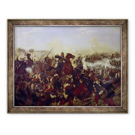 Tablou inramat - Emil Huenten - Batalia de la Mars de la Tour pe 16 august 1870 - - Roveli