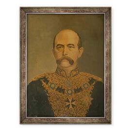 Tablou inramat - Scoala germana - Printul Otto von Bismarck in uniforma lui Diplomat - - Roveli