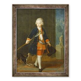 Tablou inramat - Antoine Pesne - Printul Mostenitor Frederic al II-lea in Corpul sau de Cadeti uniforma a Regimentului Regilor - - Roveli