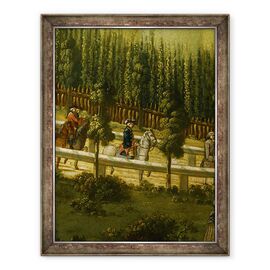 Tablou inramat - Scoala germana - Frederic cel Mare calare in Maulbeerallee langa Sanssouci - - Roveli