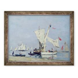 Tablou inramat - Eugene Louis Boudin - Barci cu vele - - Roveli