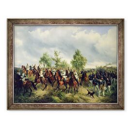 Tablou inramat - Carl Schulz - Cavalerie prusaca in expeditie - - Roveli