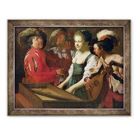 Tablou inramat - Hendrick Ter Brugghen - concert - - Roveli