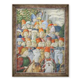 Tablou inramat - Benozzo di Lese di Sandro Gozzoli - Procesiunea Magilor, detaliu al Cavalierilor - - Roveli