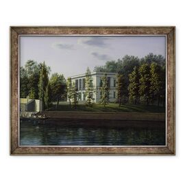 Tablou inramat - Johann Wilhelm Gottfried Barth - Noul pavilion din gradinile Palatului Charlottenburg - - Roveli