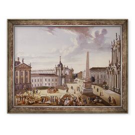 Tablou inramat - Carl Christian Baron - Vedere la Primarie - - Roveli