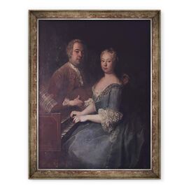 Tablou inramat - Antoine Pesne - Karl-Heinrich Graun si sotia sa Anna-Louise - - Roveli