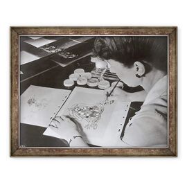 Tablou inramat - German Photographer - Un animator de la Disney Studios desen un inca pentru Cele trei Caballeros - - Roveli