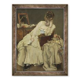 Tablou inramat - Alfred Emile Stevens - Amintiri si regrete - - Roveli