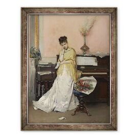 Tablou inramat - Raimundo de Madrazo y Garreta - Reverie - Scrisoarea - - Roveli