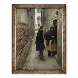 Tablou inramat - John Singer Sargent - O strada in Venetia - - Roveli