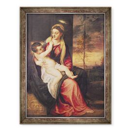 Tablou inramat - Titian - Fecioara cu Copil la apus - - Roveli