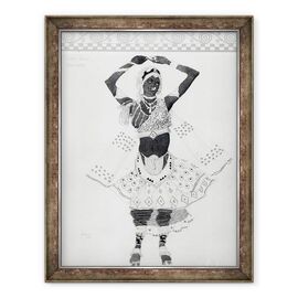 Tablou inramat - Leon Bakst - Design-ul costumelor pentru Le Dieu Bleu - - Roveli