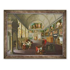 Tablou inramat - Hendrik Steenwyck the Younger - Interiorul unei galerii de imagini - - Roveli
