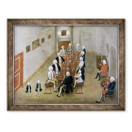 Tablou inramat - George Lisiewski - Consiliul de fumat al lui Frederick William I al Prusiei - - Roveli