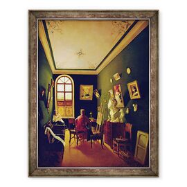 Tablou inramat - Scoala Rusa - Studioul Pictorului - - Roveli