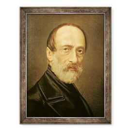 Tablou inramat - Scoala Italiana - Portret De Giuseppe Mazzini - - Roveli