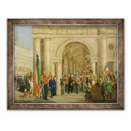 Tablou inramat - Scoala Italiana - Giuseppe Garibaldi in Vicenza - - Roveli