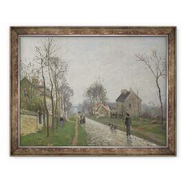 Tablou inramat - Camille Pissarro - Route de Versailles, Louveciennes, Efect Ploaie - - Roveli