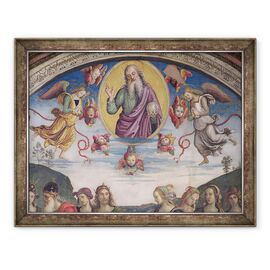 Tablou inramat - Pietro Perugino - Tatal Etern in glorie cu profeti si Sibili, de la Sala dellUdienza - - Roveli