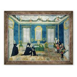 Tablou inramat - Scoala Rusa - Ecaterina II reamintind cancelarul Alexey Bestuzhev-Ryumin la Curte - - Roveli