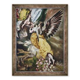 Tablou inramat - El Greco - Conceptia Imaculata detaliu de inger, flori - - Roveli