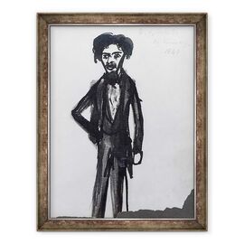 Tablou inramat - Dante Gabriel Charles Rossetti - Autoportret - - Roveli