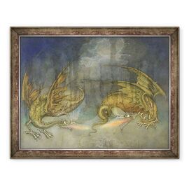 Tablou inramat - Wayne Anderson - Lupta Dragoni - - Roveli
