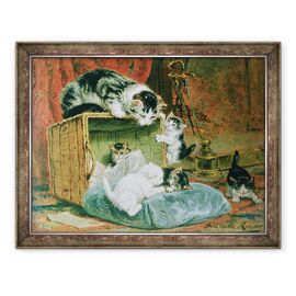 Tablou inramat - Henriette Ronner-Knip - Timp de redare - - Roveli