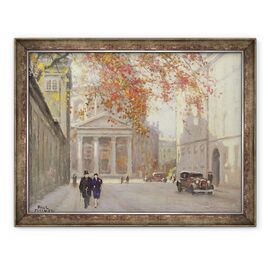 Tablou inramat - Paul Fischer - O strada in Copenhaga - - Roveli