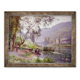Tablou inramat - Emile Isenbart - La marginea raului - - Roveli