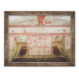 Tablou inramat - Etruscan - Ahile il ambuscada pe Troilus, din mormantul taurilor - - Roveli