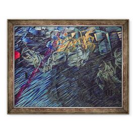 Tablou inramat - Umberto Boccioni - Stari de spirit, Cei care merg - - Roveli
