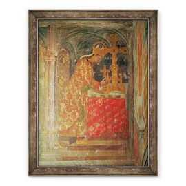Tablou inramat - Nikolaus or Mikulas Wurmser - Sfantul imparat Roman Carol al IV-lea pune relicva ghimpe din coroana lui Hristos intr-o relicva, din capela Fecioarei - - Roveli