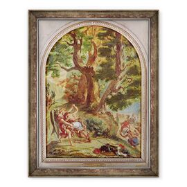 Tablou inramat - Ferdinand Victor Eugene Delacroix - Jacob Lupta cu ingerul - - Roveli