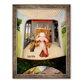 Tablou inramat - Hieronymus Bosch - Mandrie, detalii din Tabelul celor sapte Pacate Mortale si Ultimele Patru Lucruri - - Roveli