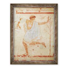 Tablou inramat - Etruscan - Dansator intr-o tunica albastra din mormantul Tricliniumului - - Roveli