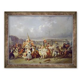 Tablou inramat - Ernest Seigneurgens - Carnavalul in Place de la Concorde, Paris - - Roveli