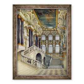 Tablou inramat - Konstantin Andreyevich Ukhtomsky - Scara Palatului de Iarna - - Roveli