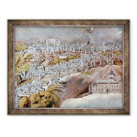 Tablou inramat - El Greco - Vezi si Harta orasului Toledo, detaliu al spitalului Tavera - - Roveli