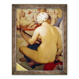 Tablou inramat - Jean Auguste Dominique Ingres - Baia turceasca, detaliu al muzicianului - - Roveli